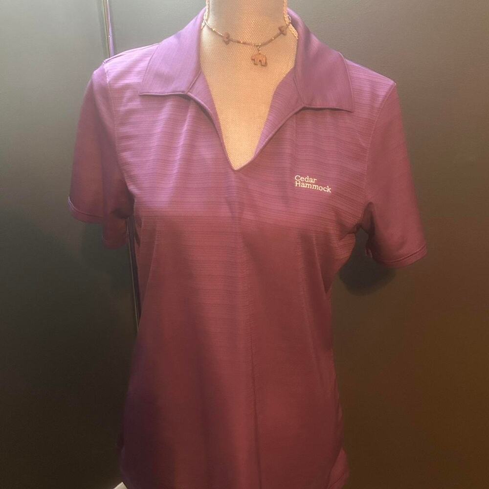 Purple golf polo shirt golfswag